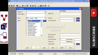 How To Create a New Project in Estimator 20Estimator 20 Lesson 2 [upl. by Karlen98]