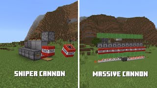 4 Easy cannons build tutorials in Minecraft [upl. by Miof Mela]