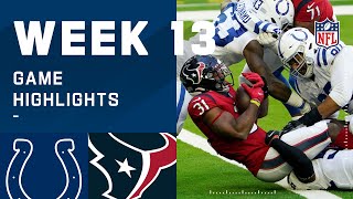 Colts vs Texans Week 13 Highlights  NFL 2020 [upl. by Neerehs]