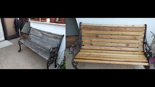 New larch slats for bench [upl. by Anilrac965]