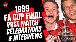 1999 FA Cup Final Post Match Celebrations amp Interviews [upl. by Papert]