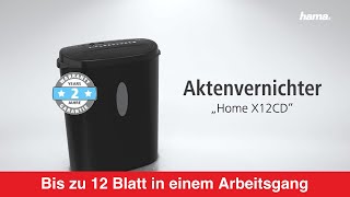 hama Aktenvernichter Home X12CD mit Partikelschnitt [upl. by Lisle]