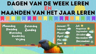 Maanden van het Jaar  Kleuters leren de twaalf maanden in het Nederlands  12 maanden leren [upl. by Adni468]