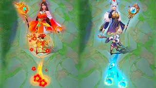 Odette Sage of the Currents Create Skin VS Auspicious Charm Lunar Skin 4 MLBB Comparison [upl. by Veljkov]