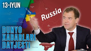 Medvedev Ukrainani o‘z ichiga olgan Rossiya xaritasini ko‘rsatdi [upl. by Merras]