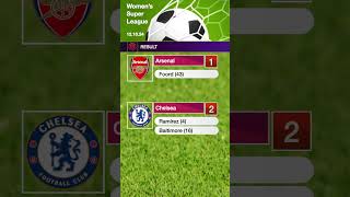 WSL Arsenal vs Chelsea  Result and Table  12th October 2024 [upl. by Slater679]