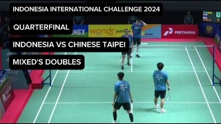 BOBBY SETIABUDIMELATI DAEVA OKTAVIANTI INA VS JUIHSUAN HUANGJIA YIN LIN TPE QF IIC 2024 [upl. by Ahsital23]