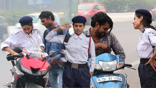 Fake Traffic Police Prank Gone wrong  Nishu Tiwari  NNT [upl. by Aveneg]