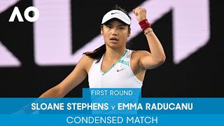 Sloane Stephens v Emma Raducanu Condensed Match 1R  Australian Open 2022 [upl. by Suivatal310]