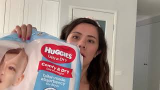 Review of the New amp Improved Huggies Ultra Dry Nappies [upl. by Nywrad705]