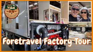 FORETRAVEL FACTORY TOUR  Custom Made Diesel Pusher [upl. by Alvie]