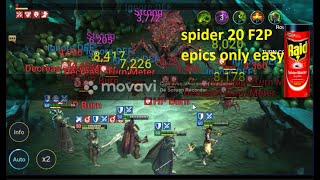 raid shadow legends spider 20 epics only free to play friendly [upl. by Rabjohn]