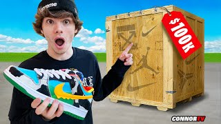 Unboxing a 100000 Mystery Box Challenge Crazy Sneakers FIRST EVER [upl. by Nicolis]