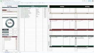 Midnight Grove Monthly Planner  Monthly Schedule Brain Dump  Google Sheets Templates [upl. by Nage]