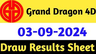 03092024 Grand Dragon Today 4D Results  4d Malaysia Live Today  Today 4d Result Live [upl. by Gauntlett237]