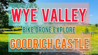 Cycling Monmouth RossonWye  Goodrich Castle Drone footage River Wye 4K [upl. by Ykciv]