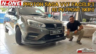 proton saga vvt facelift r3 pu front skirt [upl. by Akiemaj]