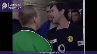 La lite tra Roy Keane e Patrick Viera nel tunnel prima di ArsenalManchester United [upl. by Willem]