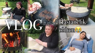 20 KILO EKMEK AÇTILAR🔥DAYANAMADIM HASTANELİK OLDUM ACİL EVE GELDİLER KÖY USULÜ SAÇ ÜSTÜNDE EKMEK [upl. by Bashuk]