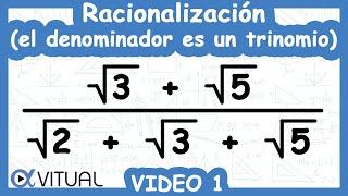 Racionalización el denominador es un trinomio  Video 1 de 2 [upl. by Yrelle]