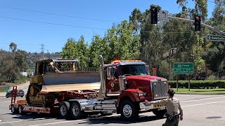 VERY RARE OCFA Dozer Tender amp Dozer Transport 2 Responding FIRST CATCH NEW 2nd Alarm [upl. by Hilar]