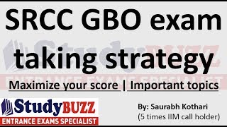 SRCC GBO exam taking strategy Maximize your score  Time Management  Ideal attempts [upl. by Paco]