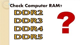 Check Computer RAM DDR3 or DDR4  How to check the RAM type DDR3 or DDR4 in Windows [upl. by Nide438]