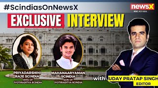 Jyotiraditya Scindia Family on NewsX  Mahanaaryaman Scindia  Priyadarshini Raje Scindia  Guna [upl. by Acimak807]