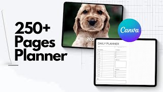 Easy Way to Create 250 Digital Planner with Canva for FREE [upl. by Terrab]