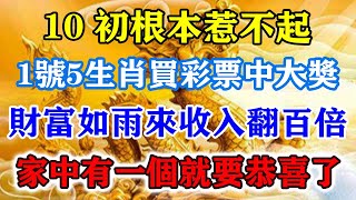 10月初根本惹不起！1號這5生肖買彩票必中大獎！財富如雨來收入翻百倍！家中有一個就要恭喜了！運勢 風水 佛教 生肖 发财 横财 【佛之緣】 [upl. by Nymzaj43]