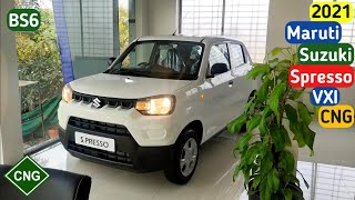 Maruti Suzuki S Presso VXI CNG Interior Mileage Price BS6 2021 Spresso CNG Review [upl. by Drehcir582]