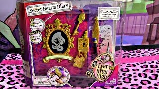 EVER AFTER HIGH SECRET HEARTS DIARY REVIEW VIDEO D [upl. by Odlaner391]