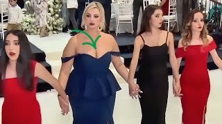 SARIŞIN KIZ İKİZLERİ FAZLA ŞEYAPMIŞ wedding dance syrian assyrian kürt türbanlı süryani halay düğünü [upl. by Mij]