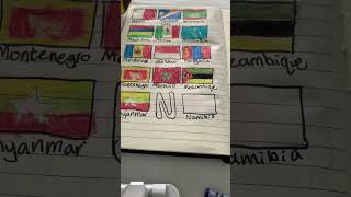 Drawing the flag of Namibia 🇳🇦 [upl. by Gardiner]