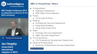 NEC3 Going Global International Adoption of NEC3 – Ian Heaphy Turner amp Townsend [upl. by Drooff]