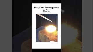 Potasium permanganate with alcohol viralvideo experiment scienceexpriment [upl. by Eustashe641]