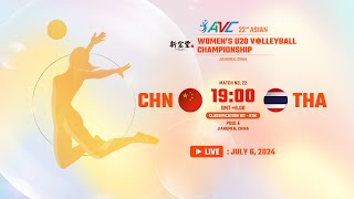 LIVE  CHINA VS THAILAND  22nd Asian Womens U20 Volleyball Championship [upl. by Antoine]