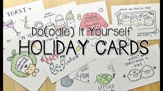 10 PUNTastic DIY Holiday Cards  Doodle with Me [upl. by Tiphani]