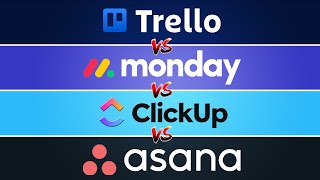 MondayCom Vs Clickup Vs Asana Vs Trello  Which One To Use In 2023 For Productivity [upl. by Enal]