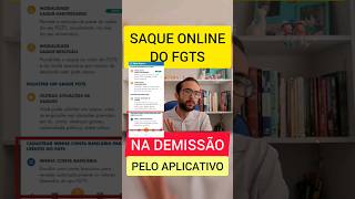 SAQUE DO FGTS ONLINE E A MULTA PELO APLICATIVO  FGTS DA RESCISÃƒO [upl. by Charry12]