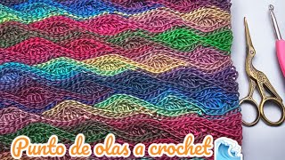 Maravilloso 😍 punto Brioche o inglés a crochet IMITACIÓN en 2 Agujas [upl. by Vrablik]