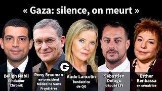 « Gaza silence on meurt » avec R Brauman S Delogu B Nabli E Benbassa [upl. by Odla]