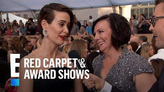 Marcia Clark Thinks Sarah Paulsons Portrayal Is quotBizarrequot  E Red Carpet amp Award Shows [upl. by Thorlay]