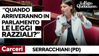 Carceri Serracchiani contro la maggioranza quotQuando arriveranno le leggi razziali in Parlamentoquot [upl. by Creamer]