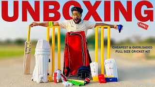 UNBOXING World’s First Cheapest and Overloaded Cricket Kit  Klapp Cricket Kit [upl. by Annaoj]