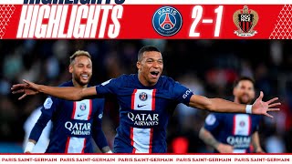 HIGHLIGHTS  PSG 21 NICE  MESSI ⚽️ MBAPPE ⚽️ [upl. by Lebasiram]