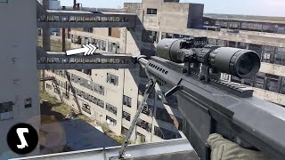 Highrise Rooftop Sniper Mission Barrett 50 Cal [upl. by Sheff]