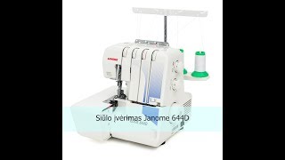 Siūlo įvėrimas Janome 644D Threading the overlocker Janome 644D Заправка ниток оверлок Janome 714 [upl. by Asiar16]