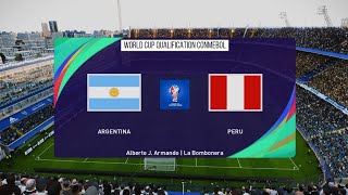 ARGENTINA VS PERU  2026 WORLD CUP QUALIFICATION CONMEBOL  FULL MATCH PES 2021 [upl. by Liv]