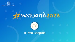 Maturità2023  Il colloquio [upl. by Shanney]